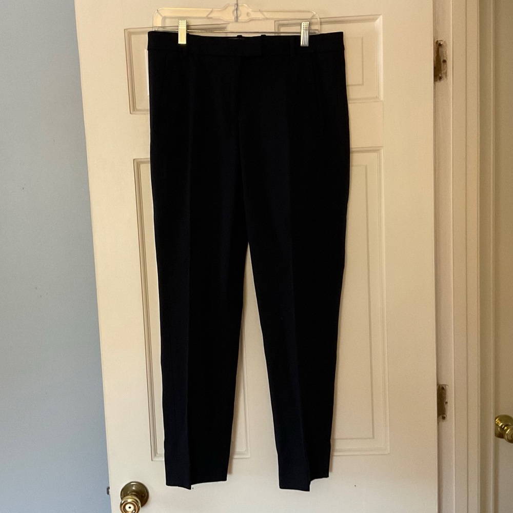J.Crew Maddie pant in two-way stretch cotton Navy Blue Size 8 NWT Office Work - Picture 2 of 9
